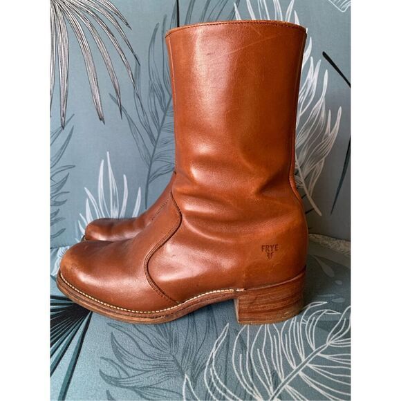 FRYE Vtg Y2K 70’s brown Campus Short Boots Men 8.5 D Women 10 USA - Picture 2 of 13